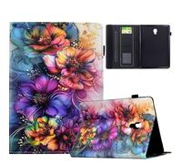 TEDTIKJT Funda para Samsung Galaxy Tab A 10.5 2018 SM-T590 T595 Tablet Carcasa Case PU Cuero Flip Cover Patrón Pintado Stand Protectora para Samsung Galaxy Tab A 10.5 2018 Funda (Colorido Flor)