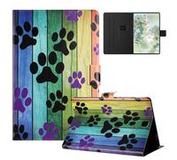 TEDTIKJT Funda para Samsung Galaxy Tab A 9.7" SM-T550 T555 Carcasa Cover PU Cuero Flip Stand Protectora para Samsung Galaxy Tab A 9.7" Funda Carcasa,Patrón Pintado Garra de Gato