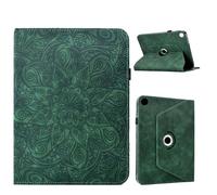 TEDTIKJT Funda para Samsung Galaxy Tab A11 8.7" X133 X135 Giratorio Carcasa Galaxy Tab A9 X110 X115 Funda Folio Cuero Suave Protectora Soporte 360°Giratorio Carcasa Exquisitos Florales Cover,Verde
