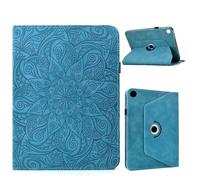 TEDTIKJT Funda para Samsung Galaxy Tab A11 8.7" X133 X135 Giratorio Carcasa Galaxy Tab A9 X110 X115 Funda Folio Cuero Suave Protectora Soporte 360°Giratorio Carcasa Exquisitos Florales Cover,Azul