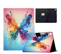 TEDTIKJT Funda para Samsung Galaxy Tab A8 10.5" 2021 SM-X200 X205 Carcasa Flip Cover Patrón Animal Stand Protectora para Samsung Galaxy Tab A8 Funda con Auto-Sueño/Estela,Mariposa Azul
