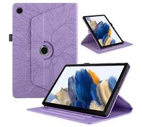 TEDTIKJT Funda para Samsung Galaxy Tab A9 Plus 11" 2023 PU Cuero Flip Cubierta Protectora Case 360°Carcasa Giratoria de ángulo Múltiple Stand Función para Samsung Galaxy Tab A9 Plus, Violet Árboles