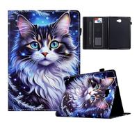 TEDTIKJT Funda para Samsung Galaxy Tab S6 10.5" 2019 SM-T860/T865 Tablet Carcasa Cover PU Cuero Flip Protectora Cover Soporte para Samsung Galaxy Tab S6 10.5 Funda Cover,Gato Manchado de Tigre
