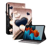 TEDTIKJT Funda para Samsung Galaxy Tab S8+/S7+ 12.4" Carcasa T970 T976B X800 X806 Flip Cover Patrón Pintado Cuero Funda Carcasa Protectora de Tableta con Función de Soporte,Amor