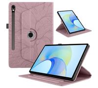 TEDTIKJT Funda para Samsung Galaxy Tab S9 FE 10.9 Pulgadas 2023 PU Cuero Flip Tablets Protectora Case 360°Carcasa Giratoria de ángulo Múltiple Stand Función Cover Galaxy Tab S9 FE, Oro Rosa Árboles