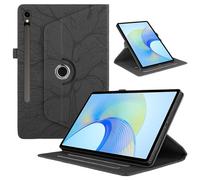 TEDTIKJT Funda para Samsung Galaxy Tab S9 FE 10.9 Pulgadas 2023 PU Cuero Flip Tablets Protectora Case 360°Carcasa Giratoria de ángulo Múltiple Stand Función Cover Galaxy Tab S9 FE, Negro Árboles
