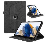 TEDTIKJT Funda para Tablet Samsung Galaxy Tab A11 8.7" 2025 SM-X133/X135 Funda Flip PU Cuero Protectora 360 Giratoria Soporte Case para Samsung Galaxy Tab A11 Carcasa, Negro Árboles