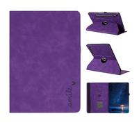 TEDTIKJT Funda para Tablet Samsung Galaxy Tab S10 FE/S9 FE/S9 Carcasa 11" X520 X510 X710 360°Giratoria de ángulo Múltiple Soporte Carcasa Smile Patrón Alfabético Protectora Folio Funda,Púrpura