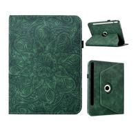 TEDTIKJT Funda para Tablet Samsung Galaxy Tab S11 11" 2025 Giratorio Carcasa X730 X736B Funda Folio Cuero Suave Protectora Soporte 360°Giratorio Carcasa Exquisitos Florales Tablet Cover,Verde