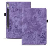 TEDTIKJT Funda para Tableta Lenovo Tab P11 Pro 2nd Gen 11,2 Pulgadas 2022 (TB138/ TB132) Carcasa Cuero PU Flip Case Cover con Ranura Tarjetas y Función de Soporte Carcasa Protectora, Púrpura Gato