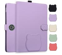 TEDTIKJT Funda para Tableta OnePlus Pad Pro/OnePlus Pad 2 12.1" 2024 Funda Carcasa Case Folio PU Cuero Soporte Protectora Lindo Patrón de Cabeza de Gato Tableta Cover,Morado