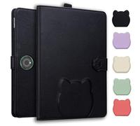 TEDTIKJT Funda para Tableta OnePlus Pad Pro/OnePlus Pad 2 12.1" 2024 Funda Carcasa Case Folio PU Cuero Soporte Protectora Lindo Patrón de Cabeza de Gato Tableta Cover,Negro
