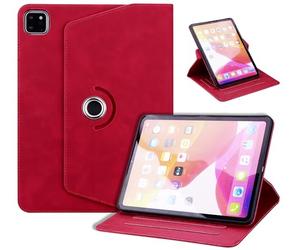 TEDTIKJT Funda para Xiaomi Redmi Pad Pro 12.1" 2024 Carcasa Flip Cover Case PU Cuero 360 Giratoria de ángulo Múltiple Función de Soporte Protectora Negocios Tablets Carcasa,Rojo