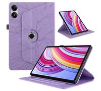 TEDTIKJT Funda para Xiaomi Redmi Pad Pro 12.1" 2024 Tabletas Funda Cuero PU 360°Rotación Soporte Flip Case Tabletas Cover Xiaomi Redmi Pad 2 Pro 12.1" 2025 Carcasa, Violet Árboles