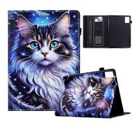 TEDTIKJT Funda Tablet para Lenovo Tab M11 11" 2024 Funda PU Cuero Flip Protectora Tablet Cover con Soporte Función Carcasa para Lenovo Tab M11 Funda,Gato Manchado de Tigre
