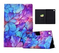 TEDTIKJT Funda Tablet para Samsung Galaxy Tab A9 Plus 11 Pulgadas (SM-X210/X215/X216B),PU Cuero Carcasa con Función Soporte y Ranura para Tarjetas Cover para Tablet Galaxy Tab A9+, Pétalos Azules