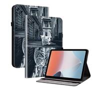 TEDTIKJT Tableta Funda para OPPO Pad Air 10.36 Pulgadas 2022 Carcasa Flip PU Cuero Protectora con Función de Soporte Carcasa para OPPO Pad Air 10.36" Funda,Reflejo de Tigre y Gato