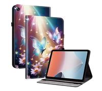 TEDTIKJT Tableta Funda para OPPO Pad Air 10.36 Pulgadas 2022 Carcasa Flip PU Cuero Protectora con Función de Soporte Carcasa para OPPO Pad Air 10.36" Funda,Flor de Mariposa