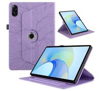 TEDTIKJT Tabletas Cover Compatible Honor Pad X9 11.5" 2023/ Pad X8 Pro PU Cuero Flip Funda Protectora 360°Carcasa Giratoria de ángulo Múltiple Stand Función para Honor Pad X9, Violet Árboles