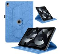 TEDTIKJT Tabletas Funda Compatible iPad 10th Gen 10.9" 2022/ iPad 11th Gen 11" 2025 Funda PU Cuero Protectora 360°Carcasa Giratoria de Soporte ángulo Múltiple con Auto-Sueño/Estela, Azul Árboles