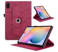 TEDTIKJT Tablets Funda Compatible con Honor Pad X8a 11" 2024 / Honor PadX9 11" 2024 Carcasa PU Cuero Protectora 360 Giratoria Soporte Case Carcasa HonorPad X8a 11" Funda, Rojo Árboles