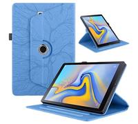TEDTIKJT Tablets Funda Compatible con Samsung Galaxy Tab S4 10.5" 2018 PU Cuero Carcasa Protectora 360 Giratoria Soporte Case SM-T830/T835 Carcasa Samsung Galaxy Tab S4, Azul Árboles