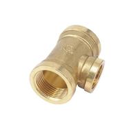 Tee 3 Way Brass fitting Reducing Connector 3/4" Female BSP Thread x 1/2" Female BSP Thread x 3/4" Female BSP Thread YZWRWRMKTB