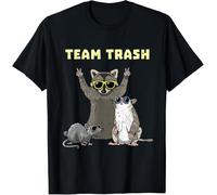 tee Casual Camisetas Básicas Crew Neck Hombre Camiseta para Deporte Gimnasio Correr Equipo Basura Zarigüeya Mapache Rata, Animales Divertidos Banda Basura XL