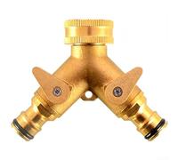 Tee de cobre amarillo de tres vías de la vávula de bola para la lavadora con la distribución y construcción eficientes del agua 1-en-2-hacia fuera