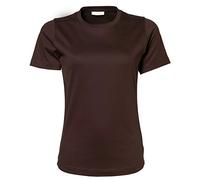 Tee Jays- Camiseta de Manga Corta para Mujer (Pequeña (S)) (Marrón Chocolate)