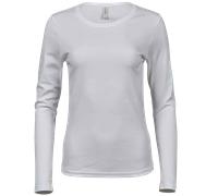 Tee Jays Camiseta De Mujer De Manga Larga Interlock Cotton Cuello Redondo S-XXL