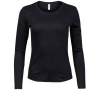 Tee Jays Camiseta De Mujer De Manga Larga Interlock Cotton Cuello Redondo S-XXL
