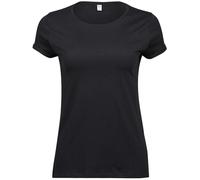 Tee Jays Damas Camiseta De Manga Rizada De Algodón S-XXL