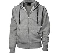 Tee Jays Mens Full Zip Hooded Sweat - Heather Grey - L