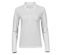 Tee Jays Mujer Deluxe Elástico Manga Larga de Algodón / Elastano Polo