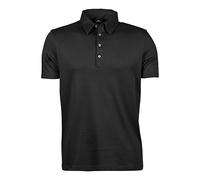 Tee Jays Pima - Polo liso para hombre, Negro , XL