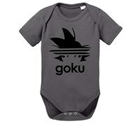 Tee Kiki Adi Goku Body Dragon de algodón orgánico Ball Son Proverbs Baby Romper para niños y niñas de 0 a 12, Größe2:74/7-9 Meses, Baby:Gris Oscuro