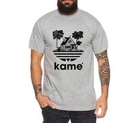 Tee Kiki Adi Kame House - Camiseta de Hombre One Goku Dragon Master Son Ball Vegeta Turtle Roshi Piece Golds Db, Color:Gris Brezo, Talla:XL