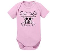 Tee Kiki Logo Bruch One Baby Piece Luffy algodón orgánico Proverbs Baby Romper para niños y niñas de 0 a 12, Größe2:56/0-2 Meses, Baby:Rosa