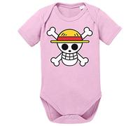 Tee Kiki Logo One Straw Hat Baby Body de algodón orgánico Piece Proverbs Romper para niños y niñas de 0-12, Größe2:80/10-12 Meses, Baby:Rosa