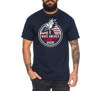 Tee Kiki Make America Schwifty Again Camiseta de Hombre Morty Dan Sanchez Mr Rick Meeseeks Harmon, Farbe2:Azul Oscuro, Größe2:Large