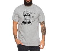 Tee Kiki Naruto Ok - Camiseta de Hombre Son Ruffy Luffy Saitama One Dragon Goku Ball Vegeta Punch Man Piece, Farbe2:Gris Brezo, Größe2:X-Large