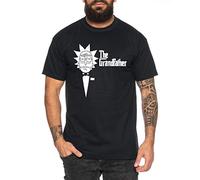 Tee Kiki Rick Peace Camiseta de Hombre Morty Dan Sanchez Mr Rick Meeseeks Harmon, Farbe2:Negro, Größe2:X-Large