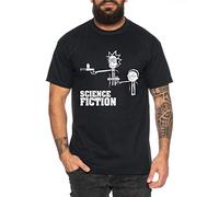 Tee Kiki RM Fiction Camiseta de Hombre Morty Dan Sanchez Mr Rick Meeseeks Harmon, Farbe2:Negro, Größe2:X-Large