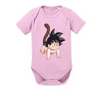 Tee Kiki Son Baby Body Dragon de algodón orgánico Ball Proverbs Romper para niños y niñas de 0 a 12, Größe2:56/0-2 Meses, Baby:Rosa