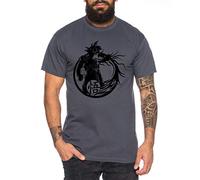 Tee Kiki Son Dragon - Camiseta de Hombre Son Ruffy Luffy Naruto Saitama One Dragon Master Goku Ball Vegeta Turtle Roshi Piece Golds Db, Farbe2:Gris Oscuro, Größe2:XX-Large