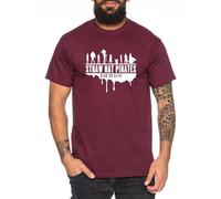 Tee Kiki Team Dead - Camiseta para Hombre Sombrero de Paja Luffy Zoro One Monkey D. Pirate Ace Piece Goku Anime Ruffy, Talla:XXL, Color:Borgoña