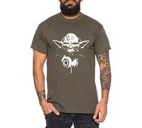 Tee Kiki Yoda - Camiseta de Hombre DJ Yoda Jedi Ritter The Empire Turntables Music Rave House Trance Techno Geek, Größe2:Medium, Farbe2:Caqui