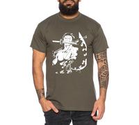 Tee Kiki Zoro Sword - Camiseta para Hombre Sombrero de Paja Luffy Zoro One Monkey D. Pirate Ace Piece Goku Anime Ruffy, Talla:S, Color:Caqui