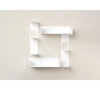 TEEbooks - Biblioteca de Diseño - Estantería Carrée | Diseño Invisible & Minimalista | Estantes para Libros | Made in Italy | Color Blanco | Acero de Calidad | Fijación de Pared Fácil